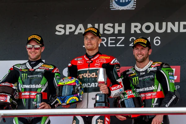 Jerez Frontera Hiszpania Października 2016 Hiszpański Etapie Mistrzostw Świata Superbike — Zdjęcie stockowe