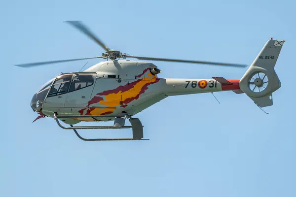 Cadiz España Sep Helicópteros Patrulla Aspa Participan Una Exposición Sobre —  Fotos de Stock