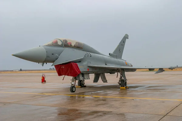 Moron Frontera Spanje Okt Vliegtuig Eurofighter Typhoon Neemt Deel Aan — Stockfoto