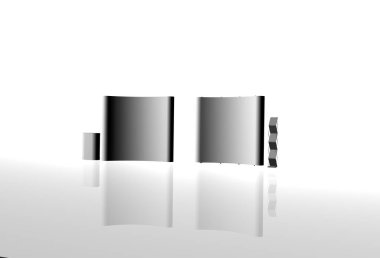 white and black and gray abstract background with empty space for your text. 3d rendering