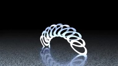 Animasyon logosu lotus yoga dersleri 4k video efekti alıştırması