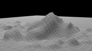 3d görüntü bağlantısı teknolojisi sunumu 4k dalgalı şablon dağ coğrafyası 3d geometrik dünya kafes ızgarası arka plan çokgen yüzey haritalama ağ yardım perspektifi arazi