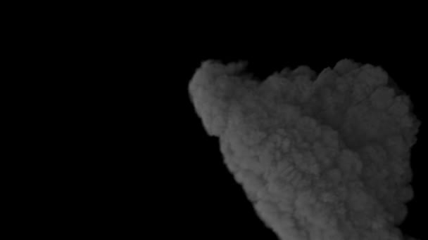 黒い煙のアニメーションビデオテンプレートスクリーンセーバーの煙雲のデザイン4Kビデオ — ストック動画