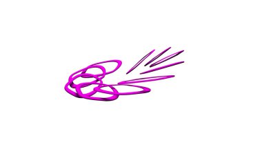 Beyaz arkaplandaki mor ve pembe soğan ikonunun vektör çizimi