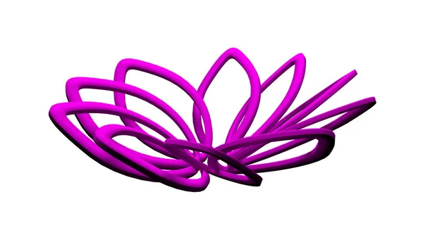 logo lotus meditation relax 3d rendering logo art, concept background for design elements petals zen minimalism