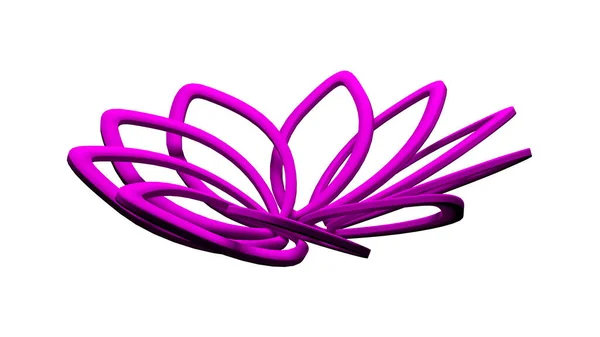 Logo Lotus Meditation Relax Rendering Logo Art Concept Background Design — Stock Photo, Image