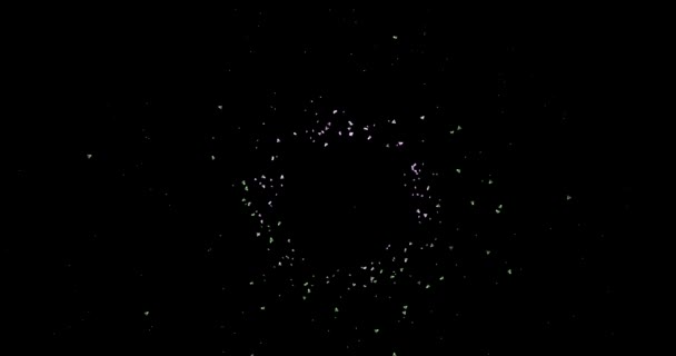 Partículas Patrón Circular Estrellas Brillantes Para Intro Logo Video Ácido — Vídeo de stock
