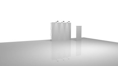 Boş sahnenin 3 boyutlu canlandırması 