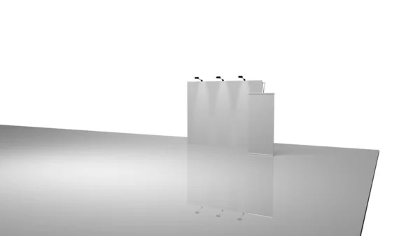 Branco Display Stand Modelo Caixa Exibição — Fotografia de Stock