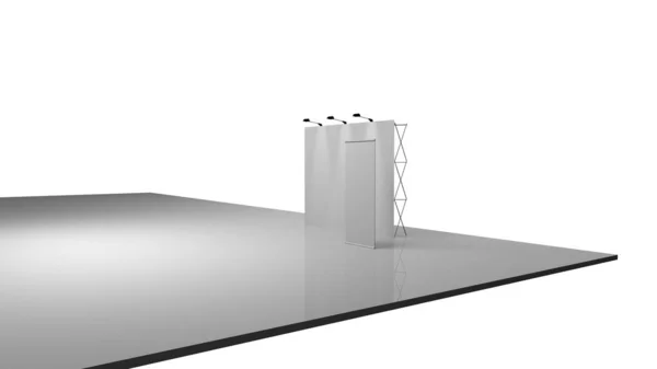 Renderização Pódio Exibição Branco — Fotografia de Stock