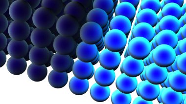 mavi ve beyaz küreler soyut arkaplan.