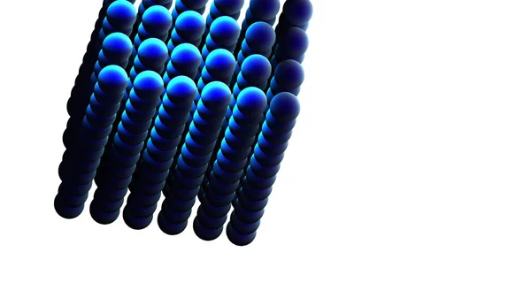 青い色の波の抽象的な3 Dレンダリング — ストック写真
