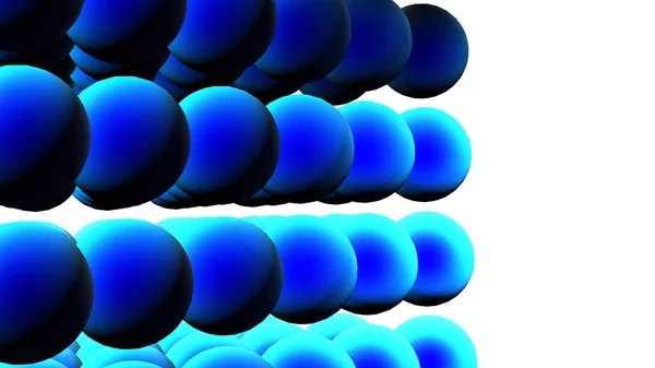 Render Blue White Abstract Background Many Glossy Spheres — Stock Photo, Image