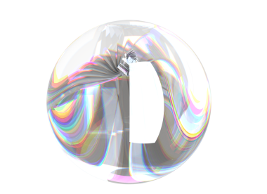 Gökkuşağı topu 3D yorumlama cam top dalga arkaplanı web sitesi şablon meditasyonu Aura alanı için