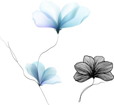 Çiçek arkaplan resimleme sanatı suluboya baskı sanat vektörü pürüzsüz