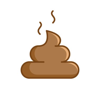 Düz dizaynlı dışkı ikonu. Vektör izole illüstrasyonu.