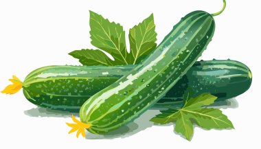 Beyaz arka planda izole edilmiş taze salatalık taşıyıcısı. Yakın plan..