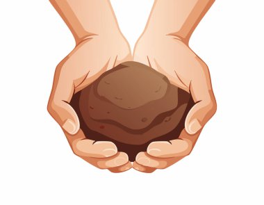 Toprağı dikkatlice tutan ellerin tasviri doğaya olan ilgiyi simgeliyor. Bu görüntü büyümeyi, dengeyi ve gezegeni korumaya olan bağlılığı temsil ediyor..