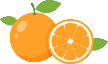 Taze yaz için mükemmel, sulu dilimleri ve yeşil yapraklı parlak portakal meyvesi.