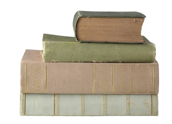 Куча Старой Книги Изолированной Белом Фоне — стоковое фото