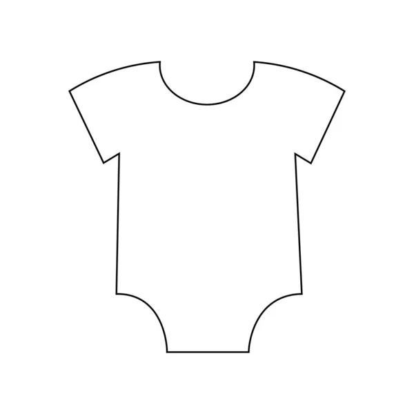 Ikona Dětského Obleku Chlapecké Nebo Dívčí Spodní Prádlo Printable Design — Stockový vektor