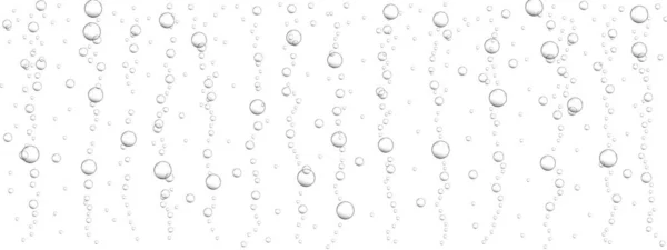 Transparenta Bubblor Bakgrund Fizzy Drink Kolsyrat Vatten Seltzer Läsk Champagne — Stock vektor