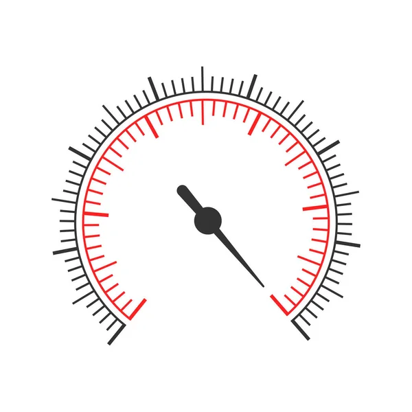 圆形刻度 有两个图形图表和箭头 压力计模板 水平计或压力计 气压计 指南针工具接口 白色背景隔离 矢量说明 — 图库矢量图片