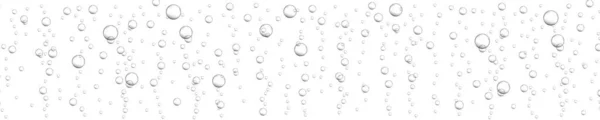 Schwimmende Sauerstoffblasen Hintergrund Sprudelgetränk Kohlensäurehaltiges Wasser Seltzer Bier Limonade Champagner — Stockvektor