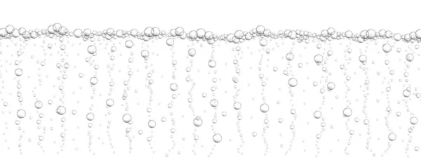 Fondo Burbujas Flotantes Bajo Agua Bebida Mareada Agua Carbonatada Seltzer — Vector de stock