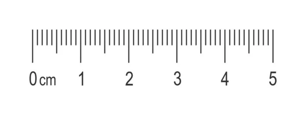 Skala Linijki Centymetrów Oznaczeniem Numerami Szablon Narzędzia Pomiaru Odległości Wysokości — Wektor stockowy