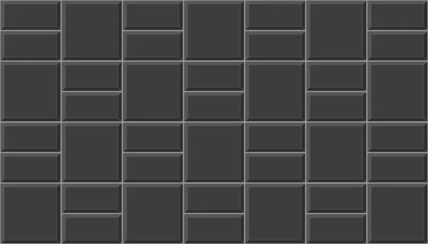 Черный Картонный Плиточный Фон Козерог Текстуры Каменная Керамическая Кирпичная Стена — стоковый вектор