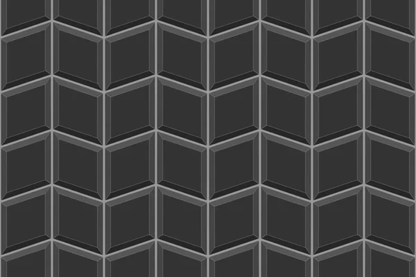 Черный Цвет Плитки Ромба Ванная Душевая Керамическая Стена Пол Мозаика — стоковый вектор