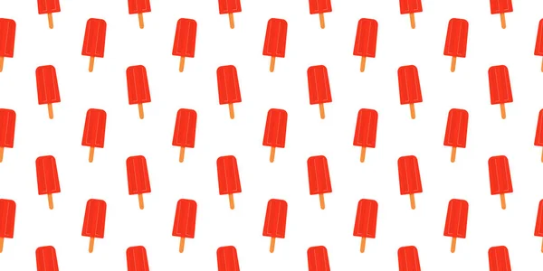 Φραουλίτσα Χωρίς Ραφή Μοτίβο Γλυκό Παγωτό Φόντο Σχεδιασμός Για Scrapbooking — Διανυσματικό Αρχείο