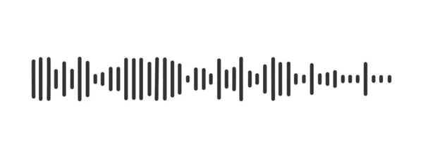 Klangwellen Ikone Pulspiktogramm Funksignalzeichen Sprachnachricht Audiodatei Symbol Isoliert Auf Weißem — Stockvektor