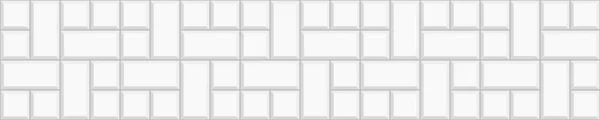 Белый Фон Плитки Булавок Каменный Керамический Кирпичный Рисунок Стены Кухонный — стоковый вектор