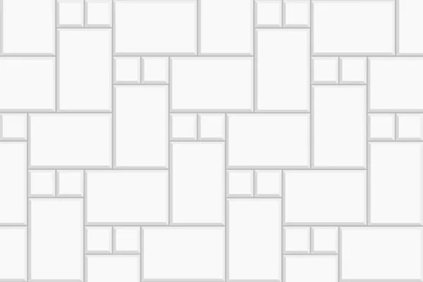 Белый Herringbone Вставленный Плитки Фона Каменная Керамическая Кирпичная Стена Поверхность — стоковый вектор