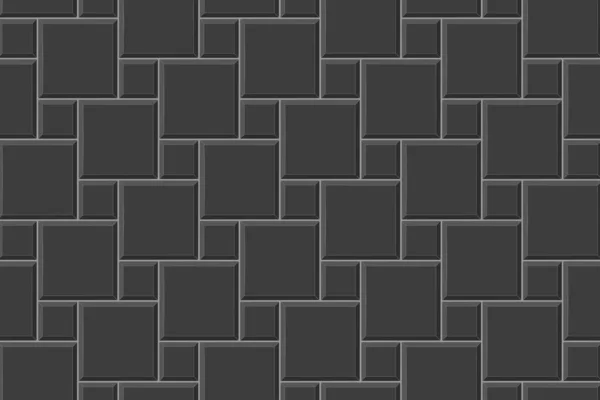 Czarny Dachówka Hopscotch Bezszwowy Wzór Kamień Lub Ceramiczne Tło Ściany — Wektor stockowy