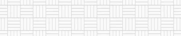 Bianco Orizzontale Croce Mattonelle Sfondo Pietra Ceramica Modello Muro Mattoni — Vettoriale Stock