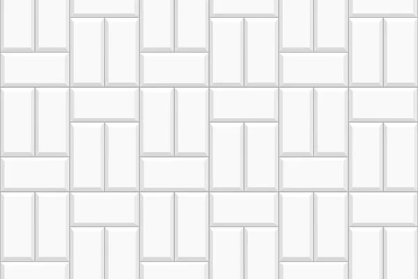 Witte Manden Weven Tegel Textuur Stenen Keramische Bakstenen Muur Achtergrond — Stockvector