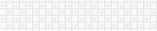 Beyaz Sepet Kiremit Yatay Arkaplan Dokuyor Seramik Tuğla Duvar Mozaik — Stok Vektör