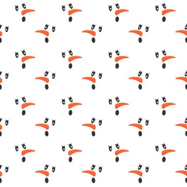 Kardan adamın arka plana bakması ne hoş sürpriz. Kış karakteri kusursuz desen. Noel ya da yeni yıl hatıra defteri ya da ambalaj kağıdı, tekstil peçete ya da masa örtüsü tasarımı. Vektör düz resimleme