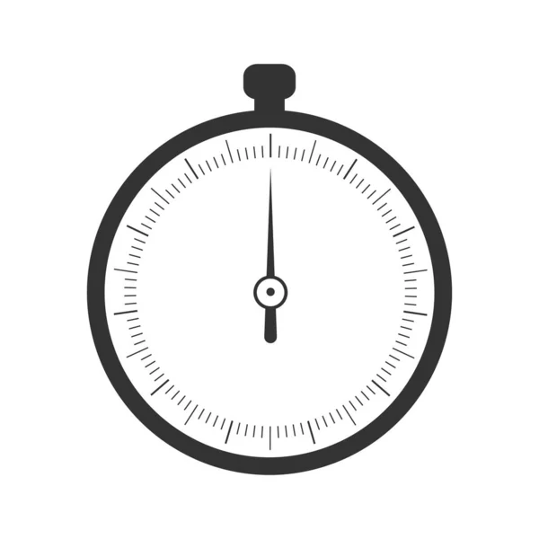 Chronometr Okrągłą Skalą Pomiarową Strzałką Szablon Barometru Kompasu Prędkościomierza Manometru — Wektor stockowy