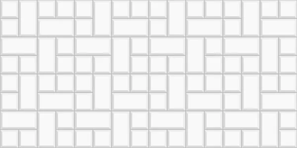 Белая Плитка Подложке Козерог Текстуры Каменная Керамическая Кирпичная Стена Поверхность — стоковый вектор