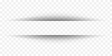Realistic horizontal sheet divider lines. Paper shadow effect isolated on transparent background. Notebook worksheet, book page, card, flyer, banner, poster with soft edges. Vector illustration