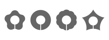 Set of closet dividers templates isolated on white background. Wardrobe organizer tools. Clothing rack separators mockups. Tags for sorting clothes by size, type, season. Vector graphic illustration