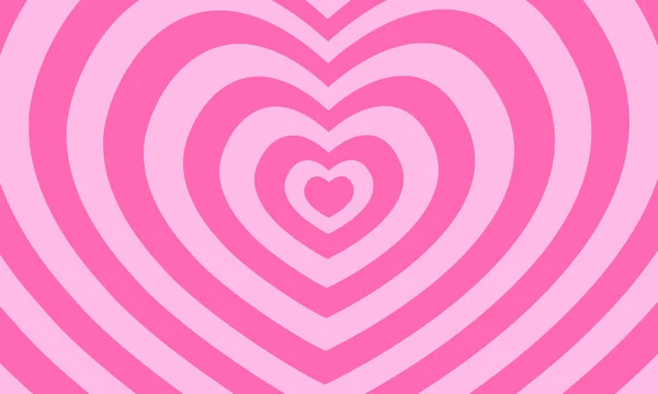 Repeating Pink Hearts Background Trendy Girly 2000S Design Romantic Psychedelic Vector Graphics