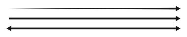Yatay, uzun düz ok işaretleri. Siyah işaret, yön, pozisyon sembolü ve beyaz arkaplanda izole edilmiş çift ok simgesi. Vektör grafik illüstrasyonu.