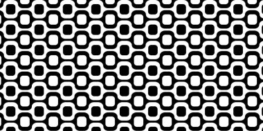 Ipanema kaldırım deseni. Rio de Janeiro 'daki ünlü sahil yürüyüşü. Brasilian sembolü. Portekiz kaldırım tarzında siyah beyaz dokuyu optik illüzyonla tekrarlıyor. Vektör grafik illüstrasyonu.