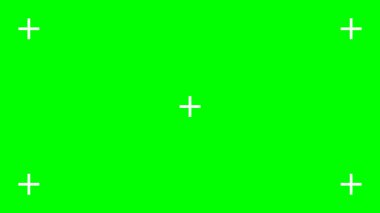 Beyaz iz sürme işaretli yeşil ekran arkaplan. Krom anahtar tekniği. Film sonrası aşamasında görsel efekt ya da VFX eklemek için video teknolojisi. Vektör düz resimleme.