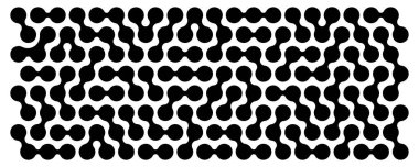 Meta top deseni. Devre dokusu. Sıvı damlalar ya da şekilsiz şekiller. Beyaz arka planda izole edilmiş organik kabarcıklar, nöronlar veya moleküller. Modern soyut afiş. Vektör grafik illüstrasyonu.